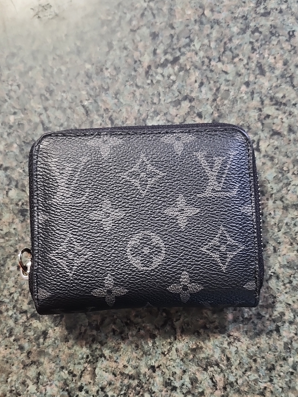 Louis Vuitton Black Monogram Zip Card Holder